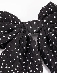 Black & White Polka Dot Bow Clip - link has visual effect only