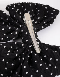 Black & White Polka Dot Bow Clip - link has visual effect only