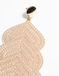 Gold Patterned Teardrop Earrings - link has visual effect only