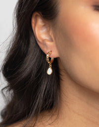 Gold Plated Molten Drop Earrings - link has visual effect only