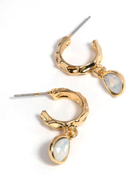 Gold Plated Molten Drop Earrings - link has visual effect only