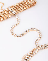 Gold Diamante Body Chain - link has visual effect only