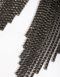 Gunmetal Chain Drop Earrings - link has visual effect only