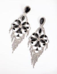 Gunmetal Statement Drop Earrings - link has visual effect only