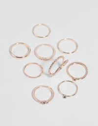 Rose Gold Diamante Ring Pack - link has visual effect only