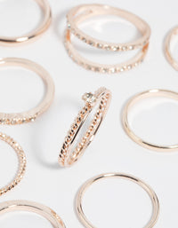 Rose Gold Diamante Ring Pack - link has visual effect only