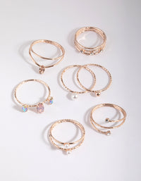 Rose Gold Oval Ring Pack - link has visual effect only