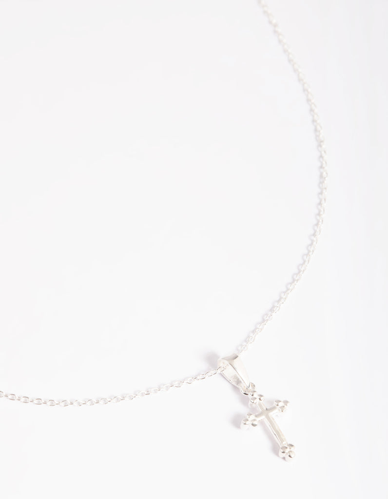 Sterling Silver Vintage Cross Necklace - Lovisa