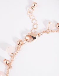 Rose Quartz Jingle Anklet Set - link has visual effect only