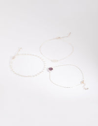 Amethyst Jingle Anklet Set - link has visual effect only