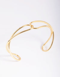 Gold Plated Knot Cuff Bracelet - link has visual effect only