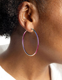 90s Rainbow Hoop Earrings - link has visual effect only