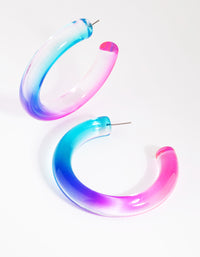 90s Acrylic Hoop Earrings - link has visual effect only