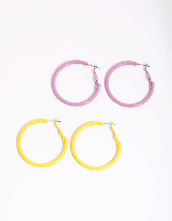 Lovisa Yellow Plastic Open Circle Drop Earrings in 2023