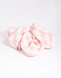 Blush & White Check Scrunchie - link has visual effect only