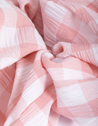 Blush & White Check Scrunchie - link has visual effect only