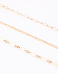 Gold Diamond Shaped Anklet Pack - link has visual effect only