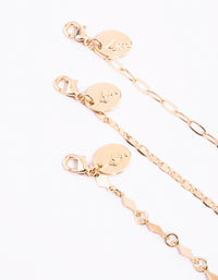 Gold Diamond Shaped Anklet Pack - link has visual effect only