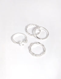 Silver Plated Moonstone Ring 4-Pack - link has visual effect only