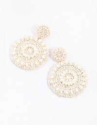 Natural Beaded Drop Earrings - link has visual effect only