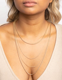 Gold Snake Chain Layered Necklace - link has visual effect only