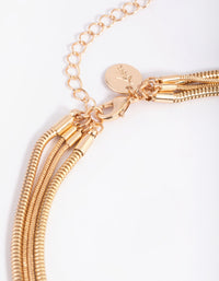 Gold Snake Chain Layered Necklace - link has visual effect only