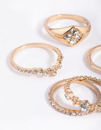 Gold Sparkly Ring Stack Pack - link has visual effect only