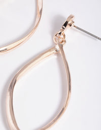 Rose Gold Diamante Pave Drop Earrings - link has visual effect only