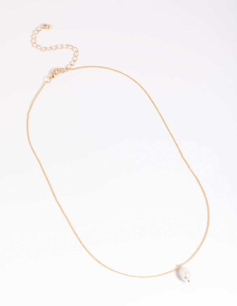 Gold Freshwater Pearl Necklace - Lovisa