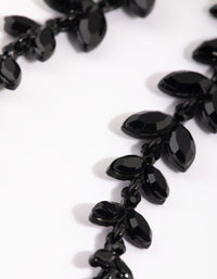 Matte Black Navette Drop Earrings - link has visual effect only