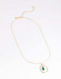 Green Diamante Pear Necklace - link has visual effect only