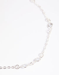 Silver Cubic Zirconia Anklet - link has visual effect only