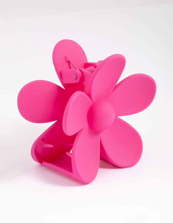 90s Pink Daisy Flower Claw Clip - Lovisa
