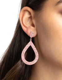 Pink Teardrop Earrings - link has visual effect only