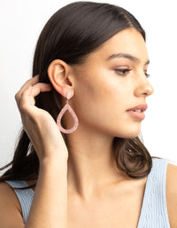 Pink Teardrop Earrings - link has visual effect only