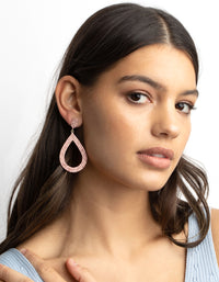 Pink Teardrop Earrings - link has visual effect only