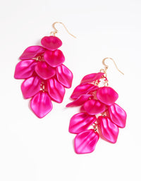 Fuchsia Petal Drop Earrings - link has visual effect only