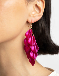 Fuchsia Petal Drop Earrings - link has visual effect only