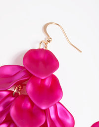 Fuchsia Petal Drop Earrings - link has visual effect only