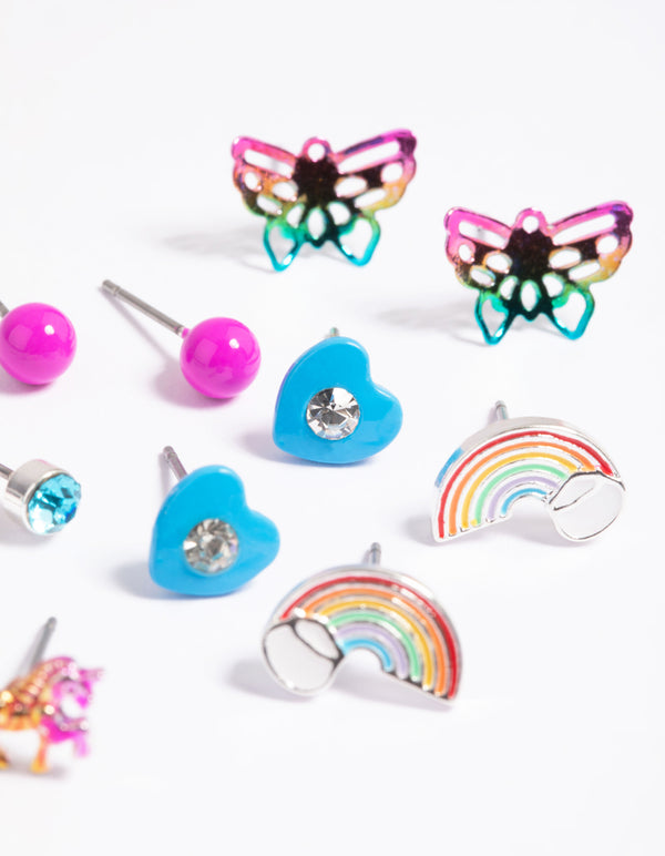 Kids Rainbow Magic Stud Earring 6-Pack - Lovisa