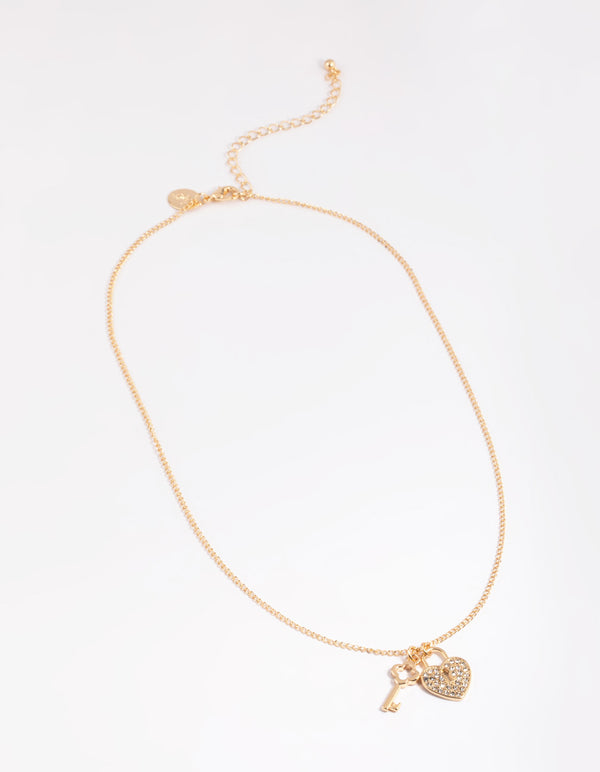 Gold Lock Chain Necklace - Lovisa