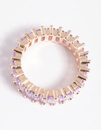 Rose Gold Lilac Cubic Zirconia Ring - link has visual effect only