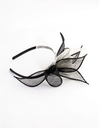 Black & White Petal Sinamay Fascinator - link has visual effect only