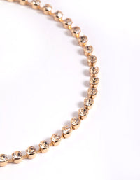 Gold Round Diamond Anklet - link has visual effect only