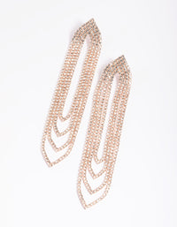 Rose Gold Cupchain Drop Earring - link has visual effect only