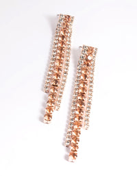 Rose Gold Circle Cupchain Drop Earrings - link has visual effect only