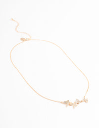 Gold Diamante Butterfly Necklace - link has visual effect only