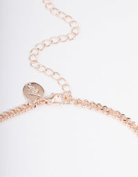 Rose Gold Diamante Butterfly Chain Earrings & Necklace - link has visual effect only