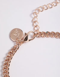 Rose Gold Diamante Butterfly Chain Bracelet - link has visual effect only