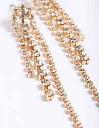 Gold Diamante Cupchain Earrings - link has visual effect only